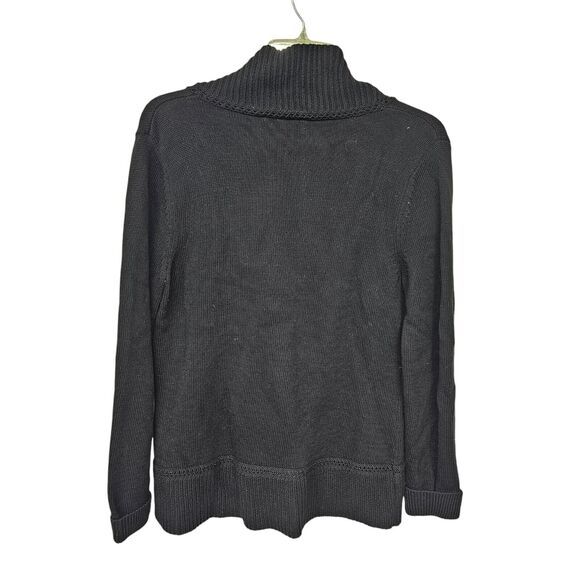 Ralph Lauren LRL Cardigan Sweater Womens Size Medium Double Breasted Gold Button - Picture 2 of 10